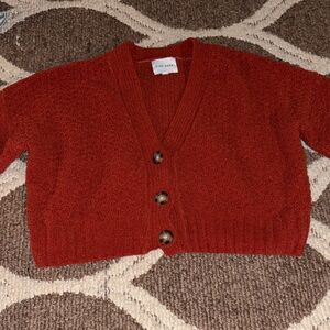 Pink Rose Rust Cardigan Sweater